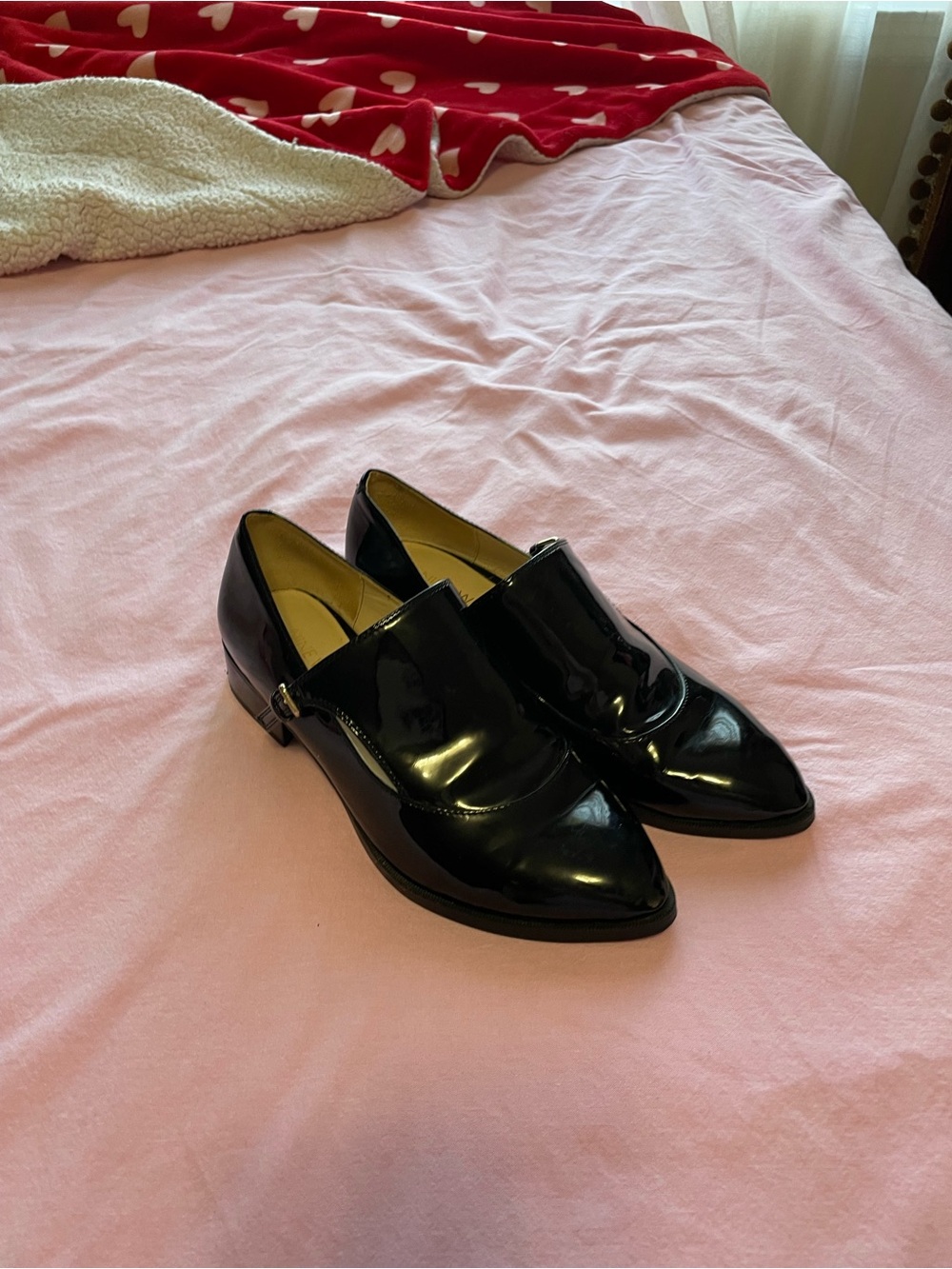 Black Patent Leather Slip-On Dress Shoes